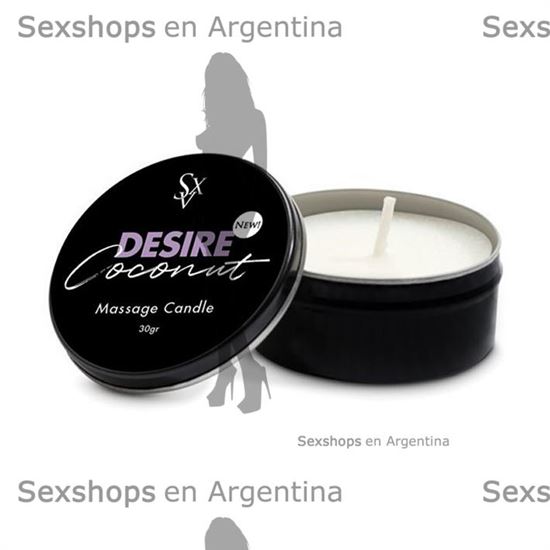 Vela para masajes dessire con aroma a coco 30gr